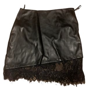 NEW UNworn no tags faux Leather Mini Skirt FREE SHIPPING